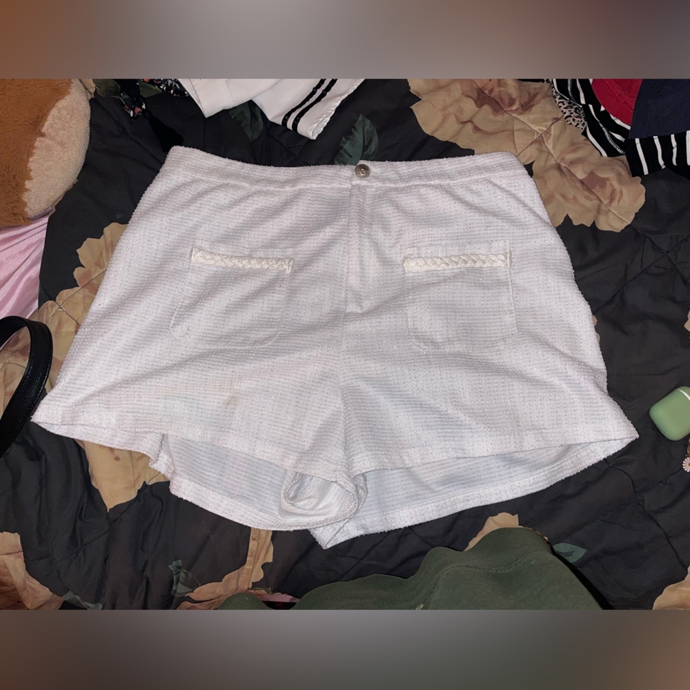 SHEIN High Waist White Shorts